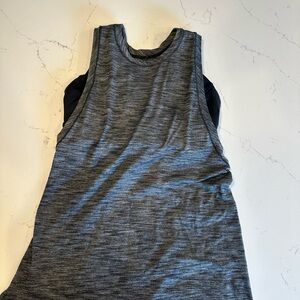 Lululemon Gray Tank Top with Built in Sports Bra